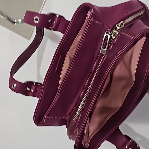Cole Haan leather purple pink Satchel/shoulder handbag bag multiple compartments - Picture 14 of 16